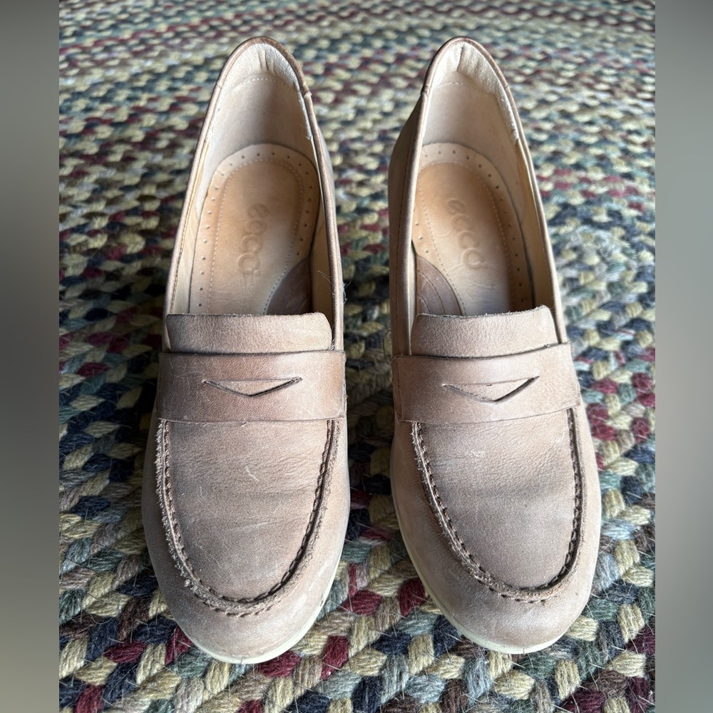 ECCO Women's Brown Leather Loafers